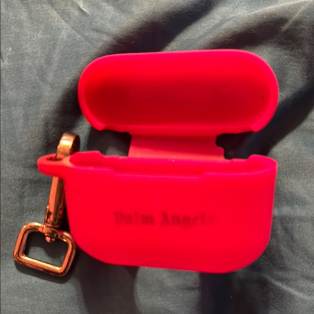 Palm Angels Red Key & Card Holder with Clip